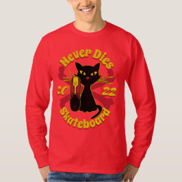 90er, Skateboard Katze, Skateboard stirbt nie T-Shirt