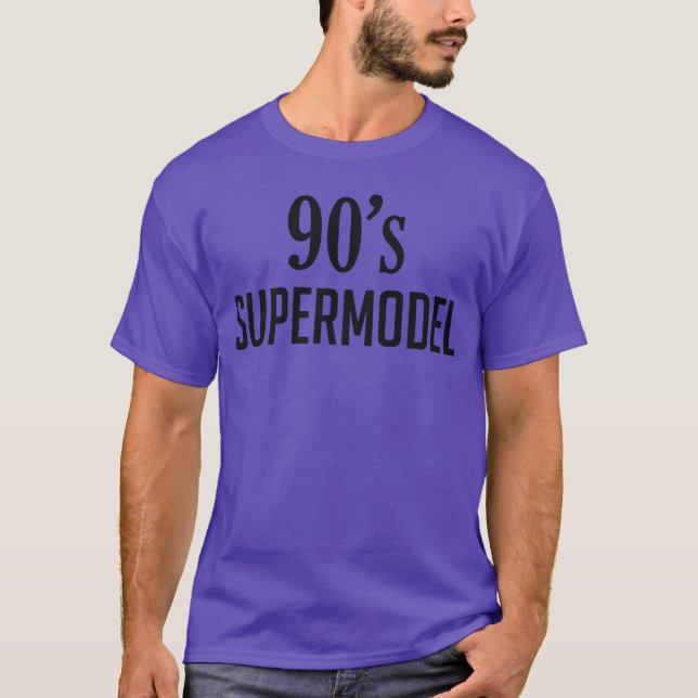 90er Supermodel Mädchen T-Shirt (Vorderseite)