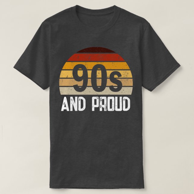 90er und stolze Retro T-Shirt (Design vorne)