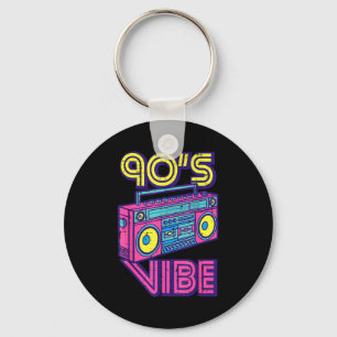 90er-Vibe Boom Box Radio Retro-Musikliebhaber Männ Schlüsselanhänger