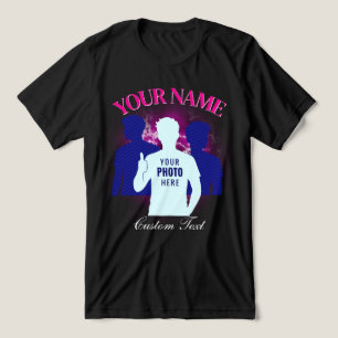 90er Vintage-Rap-Ästhetik Benutzerdefinierte Pinke Tri-Blend Shirt