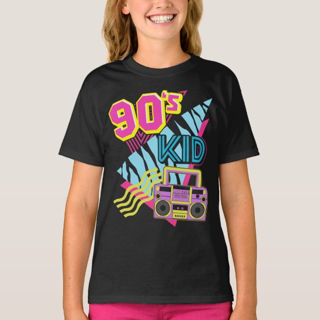 90's Kid Boombox 1990s Nostalgia 80s T-Shirt (Vorderseite)