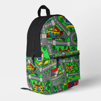 90s nostalgia, Track carpet Car Road nostalgia Bedruckter Rucksack