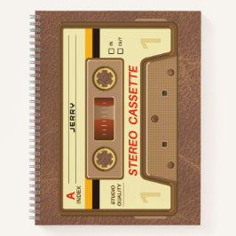 90s Retro Cassette Tape with Name Notizbuch