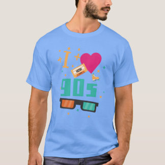 90s retro party design 90s love vintage men women  T-Shirt