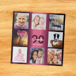 90th birthday 90 Foto von Woman Purple<br><div class="desc">A gift for a woman's 90th birthday,  celebrating her life with a leibe of 8 of your fotos. Templates for a name,  alter 90 and date. Date of birth or the date of the anniversary. Dark purple and white colored letters. Girly and feminine purple gradient background color.</div>