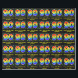 90th Birthday: Colorful Music Symbolik, Rainbow 90 Geschenkpapier<br><div class="desc">Dieses lustige, farbenfrohe und lebendige Geburtstagsblatt-Design zeichnet sich durch eine große Zahl "90" mit einem inspirierten Regenbogenspektrum-Farbverlauf aus, zusammen mit der Meldung "Happy 90 th Birthday" und einem bearbeitbaren Namen. Ein Teil des Hintergrundes weist verschiedene Musiknoten und Symbole mit verschiedenen Farben und Größen auf. Ein solches Wrapping-Papier kann verwendet werden,...</div>
