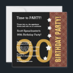 90th Birthday Funny NOT Over the Hill Z90C Einladung<br><div class="desc">90. oder jedes Jahr Geburtstag Funny NICHT über dem Hill Z90C NICHT über dem Hügel. Es ist leicht! Füllen Sie einfach Ihre Party-Details aus. Dieses moderne Design mit seinem sauberen Text und dem Sprinklen der Sterne ist eine elegante Art, Ihre Gäste zu einer 90. Geburtstagsparty einzuladen. Auf der Rückseite steht...</div>