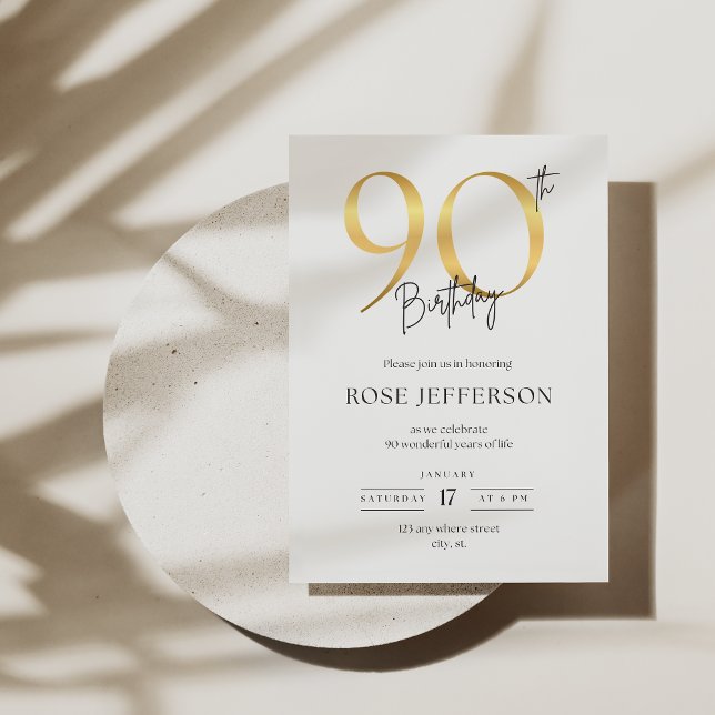 90th Birthday Invitation (Créateur téléchargé)