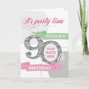 90th Birthday Party Invitation Ajouter photo et te