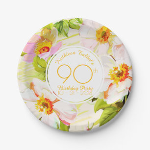 90th Birthday Party Paper Plate Pappteller
