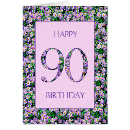 90th Birthday Purple Daisies