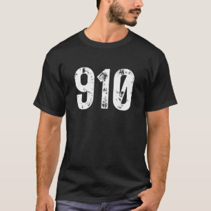 910 Area Code Fayetteville NC Mobiltelefon T-Shirt