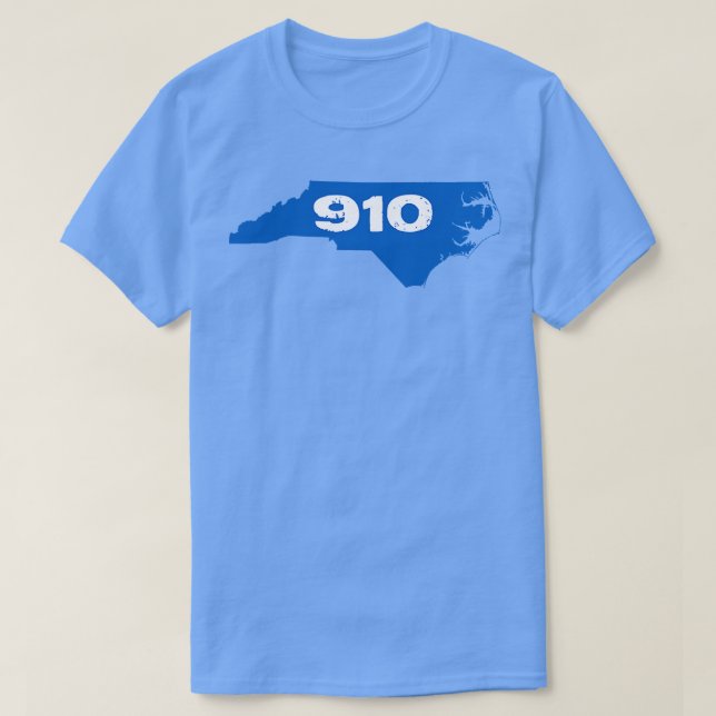 910 Blau und Weiß T-Shirt (Design vorne)