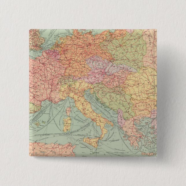 910 Kommunikationslinien, Mitteleuropa Button (Vorderseite)
