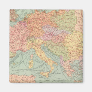 910 Kommunikationslinien, Mitteleuropa Magnet