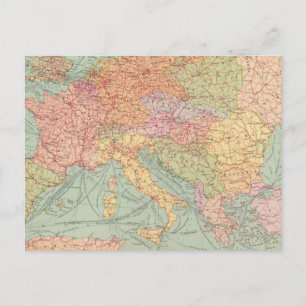 910 Kommunikationslinien, Mitteleuropa Postkarte
