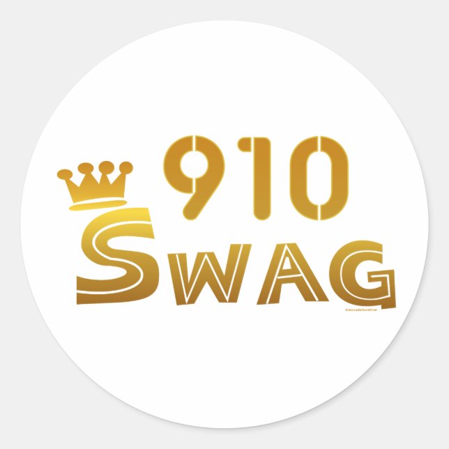 910 North Carolina Swag Runder Aufkleber (Vorderseite)