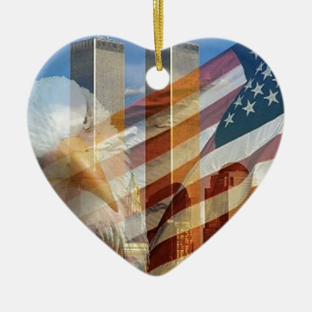 911 Adlerflaggentürme Keramikornament (Vorne)