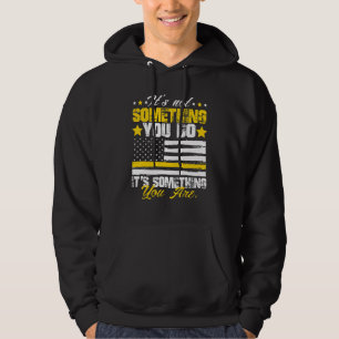 911 Amerikanische Flagge Dispatcher USA Dünne Gold Hoodie