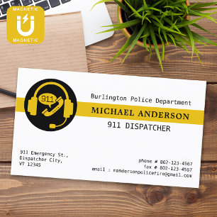 911 Benutzerdefiniertes Logo für den Dispatcher Mo Magnetische Visitenkarte