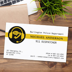 911 Benutzerdefiniertes Logo für den Dispatcher Mo Visitenkarte