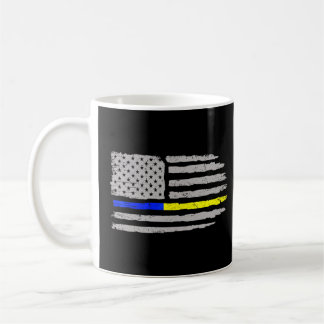 911 Betreiber mit dem ersten Responder 911-Flag fü Kaffeetasse