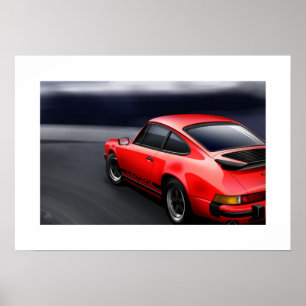 911 Carrera Sports coupe Poster Illustration