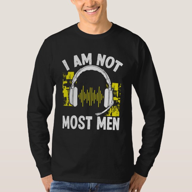 911 Dispatch Operator I am not most Men Thin Gold  T-Shirt (Vorderseite)