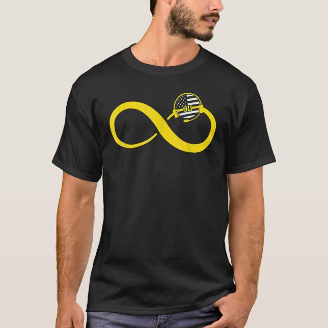 911-Dispatcher  Dispatch Us Flagge Polizei Notfall T-Shirt (Vorderseite)