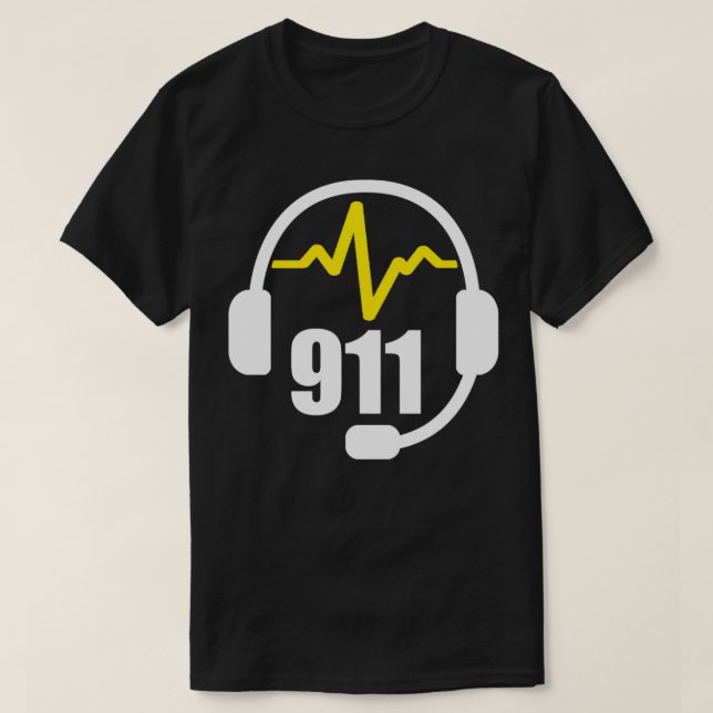 911 Dispatcher Headset T-Shirt (Design vorne)