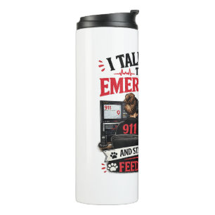 911-Dispatcher Katzenliebhaber Tumbler Thermosbecher