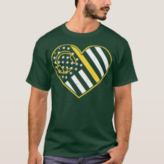 911 Dispatcher Shirt Patriotic US Heart Flag Gesch