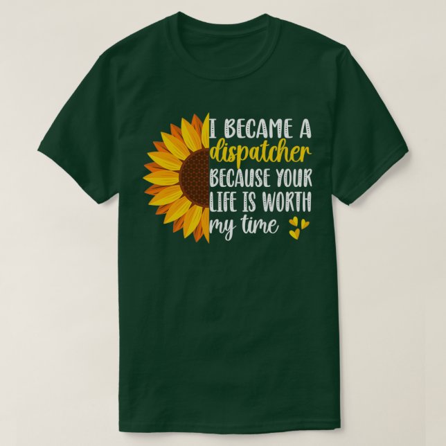 911 Dispatcher Thin Yellow Line Emergency Operator T-Shirt (Design vorne)