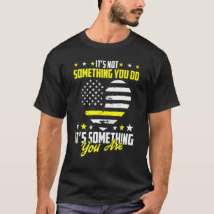 911 Dispatcher USA Thin Gold Line US Flag Herz Op T-Shirt