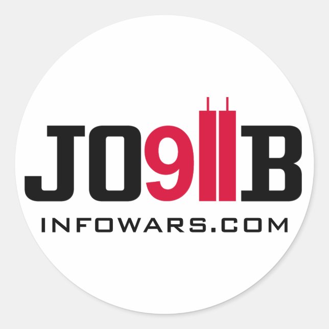 911 INSIDEJOB infowars.com Runder Aufkleber (Vorderseite)