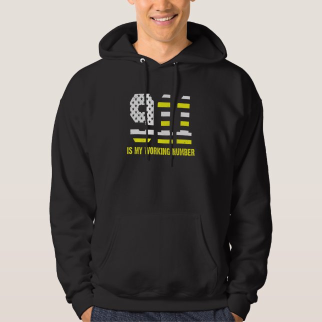 911 ist meine Arbeitsnummer 911 Operator Dispatche Hoodie (Vorderseite)