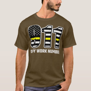 911 ist meine Arbeitsnummer Thin Gold Line 911 Dis T-Shirt