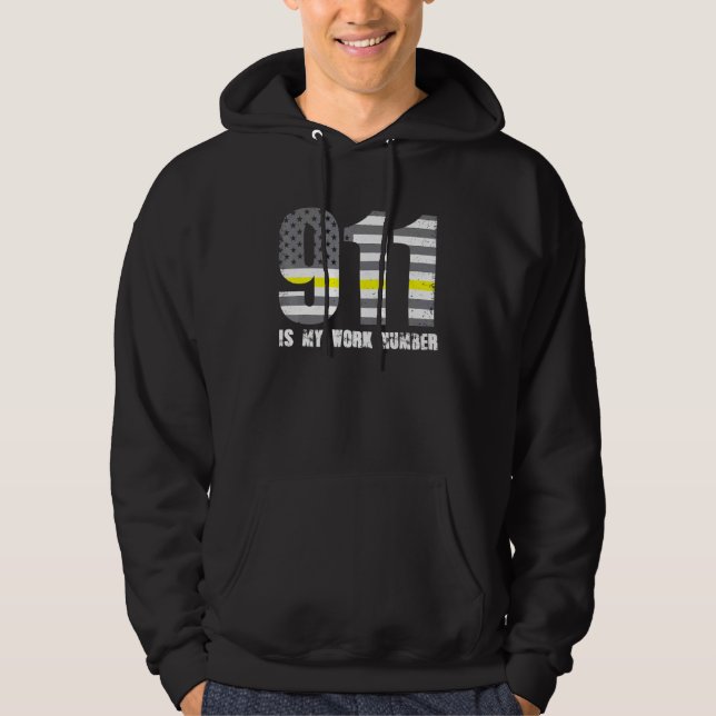 911 ist meine Arbeitsnummer US-Flagge Patriotic Am Hoodie (Vorderseite)