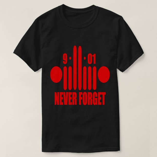 911 NIEMALS VERGESSEN ,Flight 93 National Memorial T-Shirt (Design vorne)
