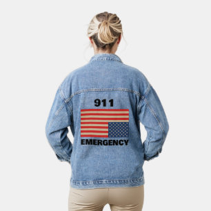 911 Notfall-Denimjacke Jeansjacke