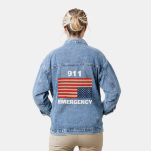 911 Notfall-Denimjacke Jeansjacke