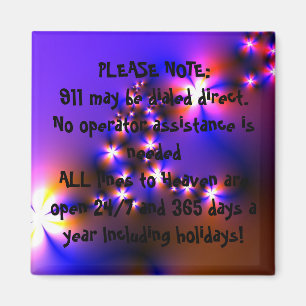 911 NOTFALLInspirational christliche Zitat-Kunst Magnet