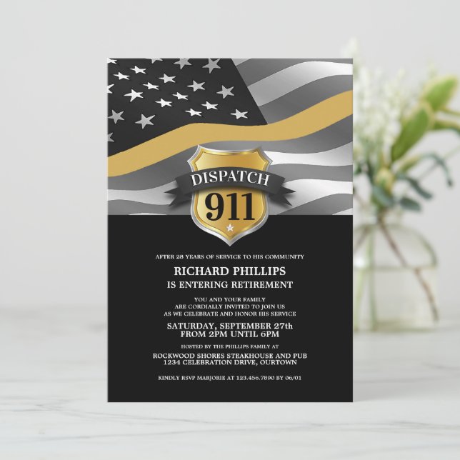 911 Party Einladungen für die Rückgabe (Stehend Vorderseite)