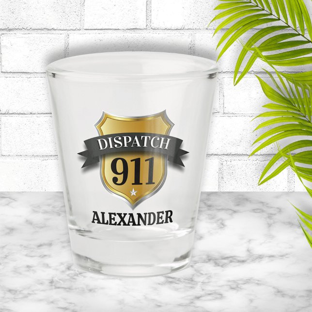 911 Personalisierter Dispatcher Schnapsglas (Von Creator hochgeladen)
