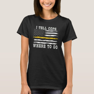 911 Rückführung der US-Flagge dünne gelbe Linie I  T-Shirt