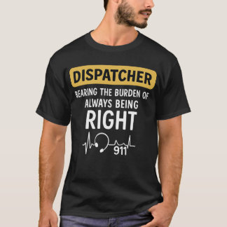 911 Thin Gold-Linie für den Dispatcher T-Shirt