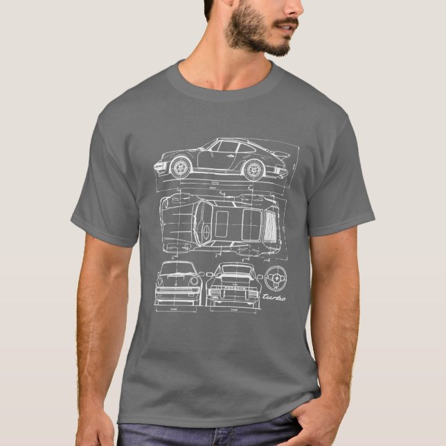 911 Turbo Plan-T - Shirt (Vorderseite)