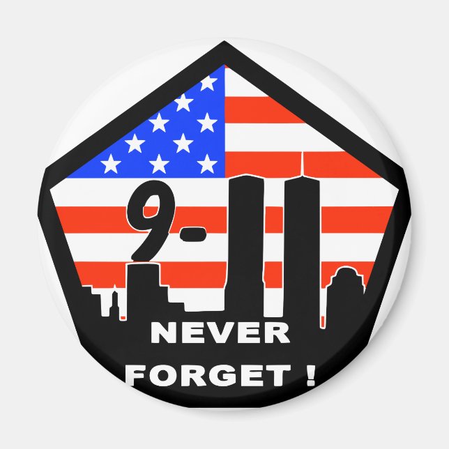 911 Vergessen Sie nie Magnet (Vorne)