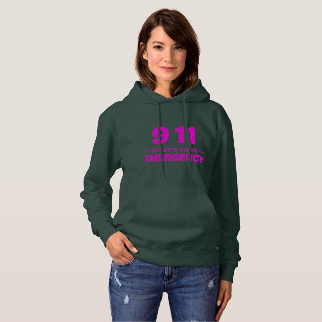 "911 Was ist dein Notfall" Hoodie (Vorne ganz)